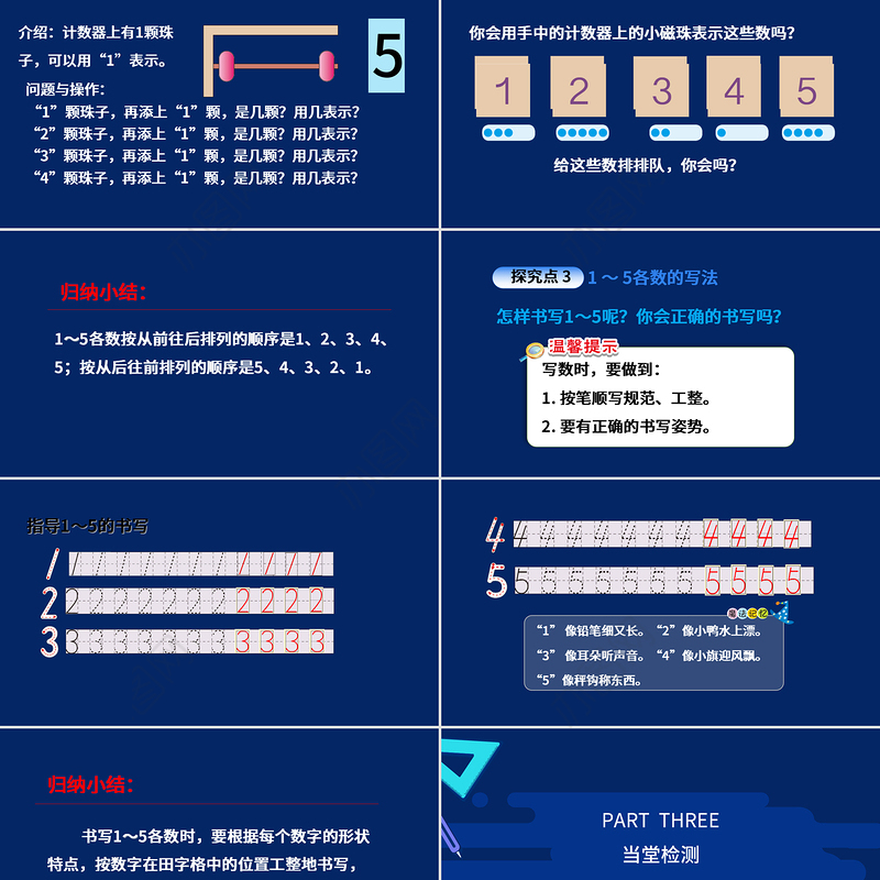 教学课件1-5的认识和加减法人教版小学一年级课件