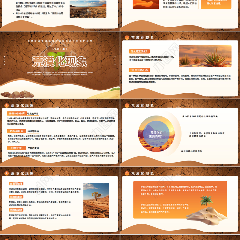 6月17日世界防治荒漠化与干旱日PPT精美课件
