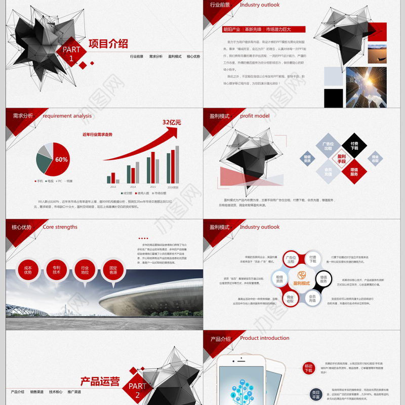 时尚创意商业计划书PPT模板