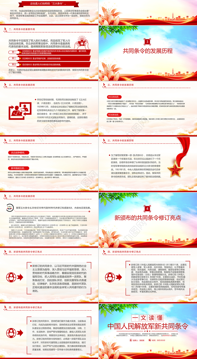 一文读懂《中国人民解放军新共同条令》PPT课件