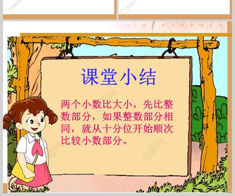  小数的大小比较数学课件PPT模板