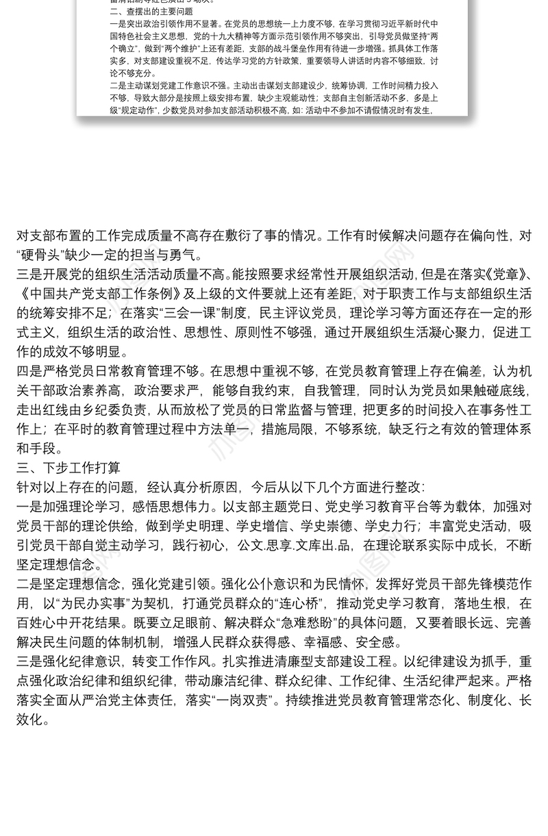 XXX机关党支部2021年度述职报告