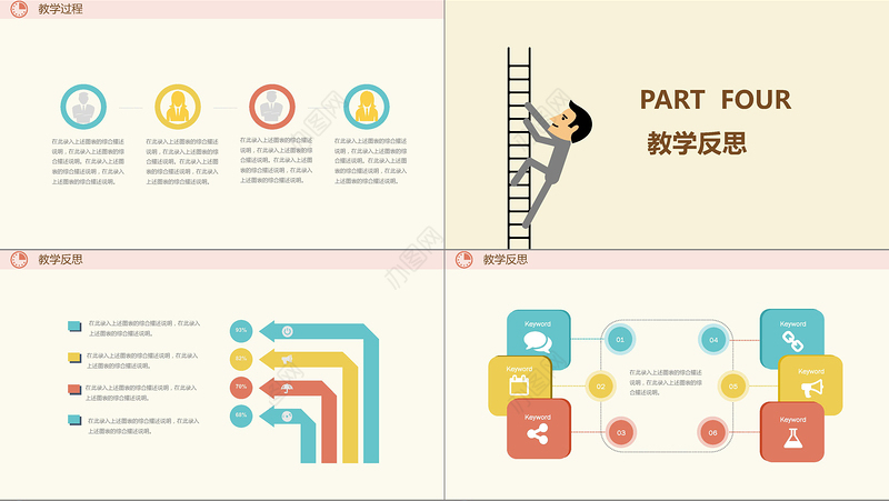 扁平化课件准备/教学工作报告PPT