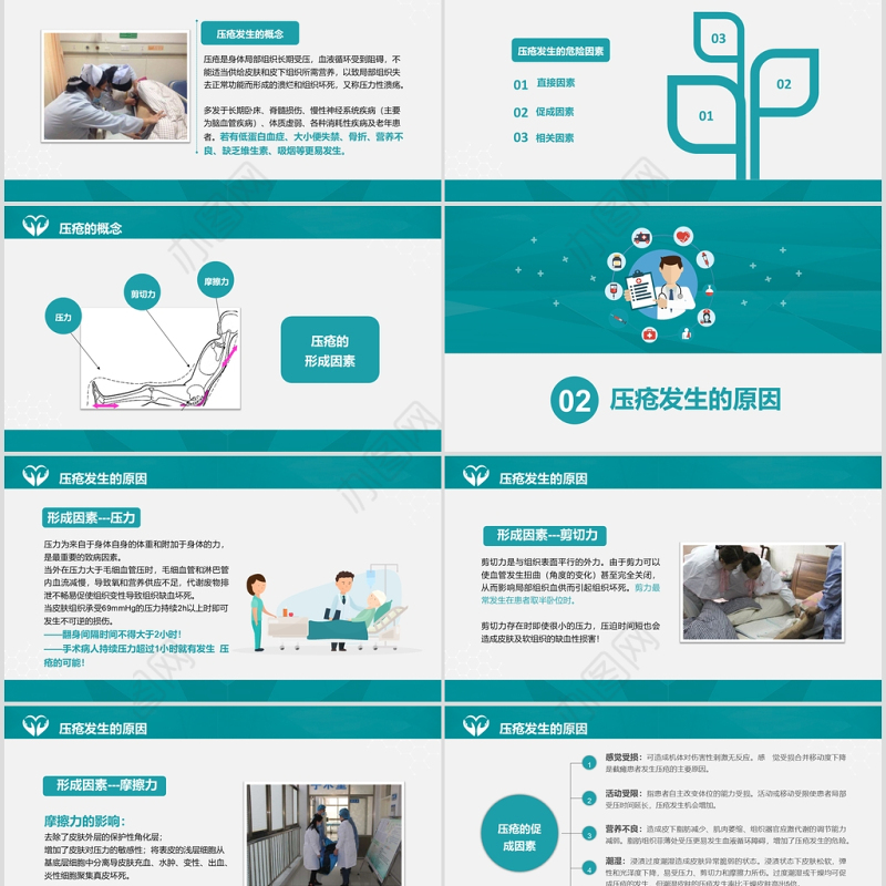 卡通简约大气压疮预防与护理PPT模板