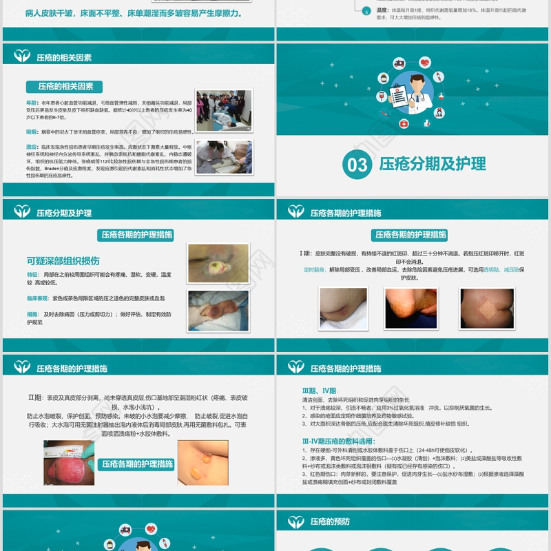 卡通简约大气压疮预防与护理PPT模板