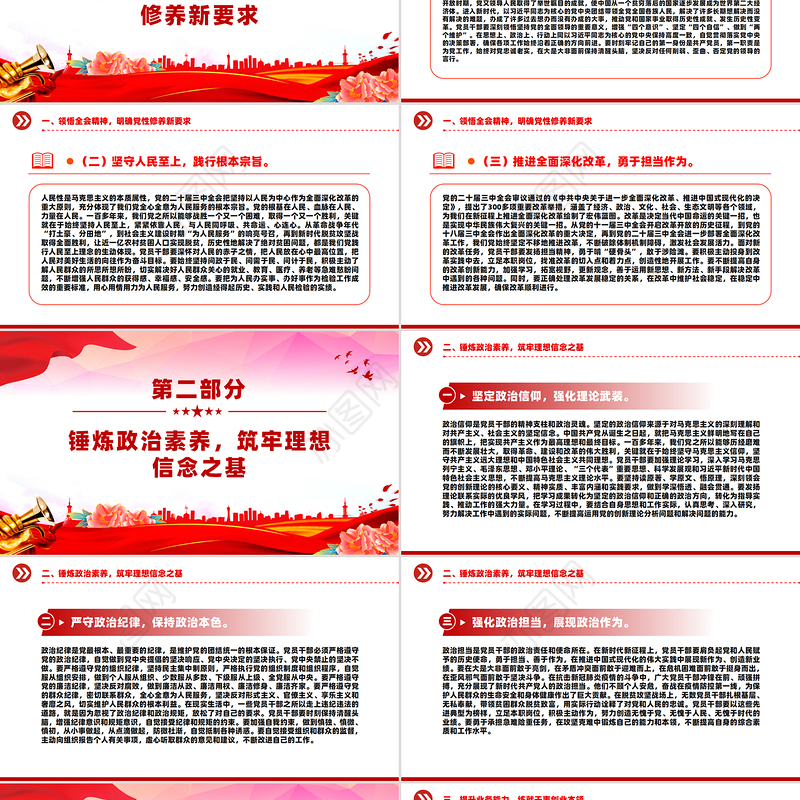 加强党性修养提升党员履职能力PPT党员思想教育党课