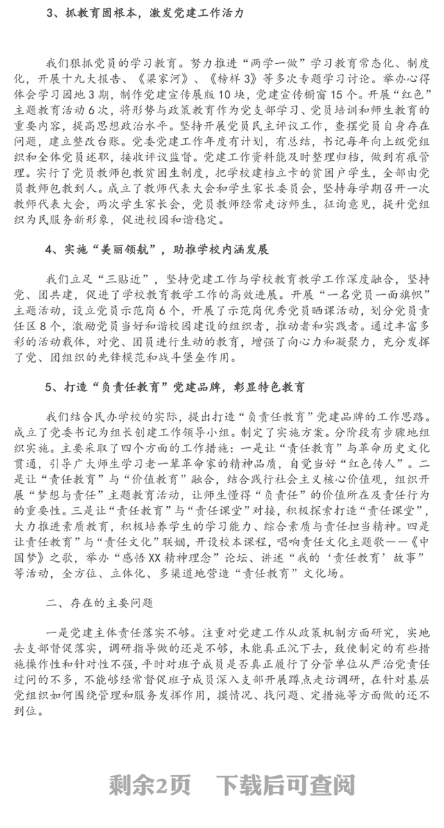 2020年度集团公司基层党建工作落实情况自查报告