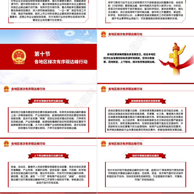 2030年前碳达峰行动方案PPT推动能源消费革命引领经济社会发展绿色低碳环保党课课件