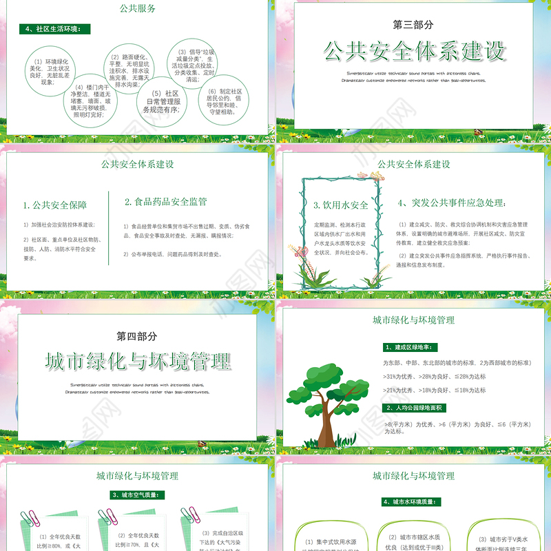 绿色创建文明城市我们共同努力PPT模板