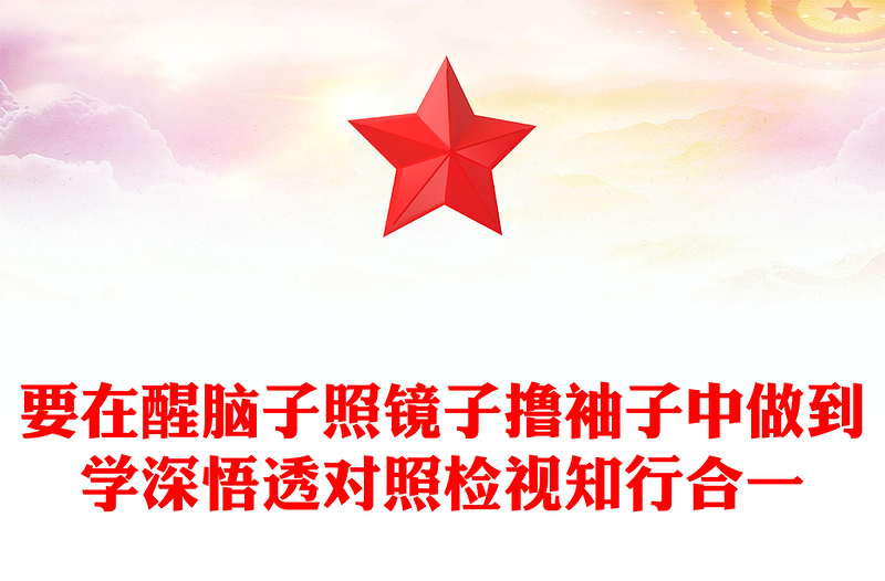 大气精美党纪学习教育之要在醒脑子照镜子撸袖子中做到学深悟透对照检视知行合一PPT下载(讲稿)