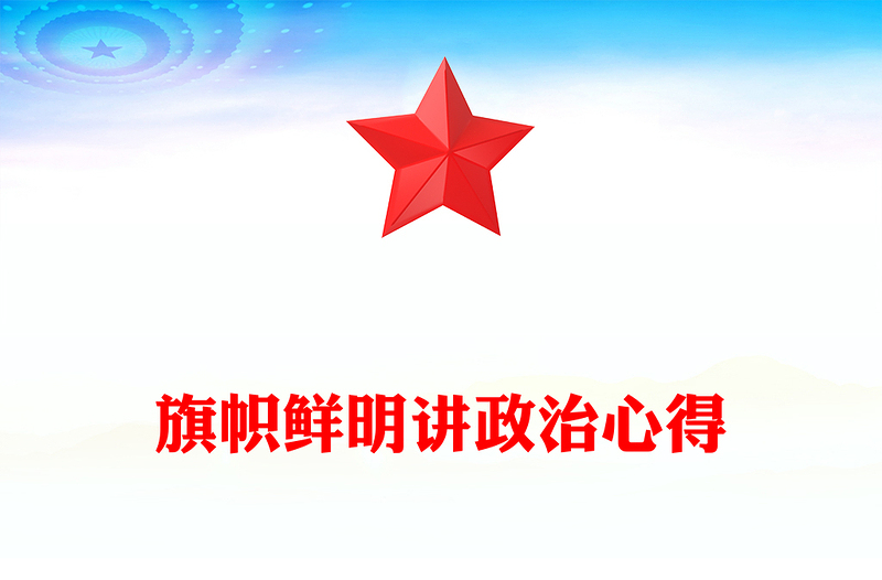 旗帜鲜明讲政治心得