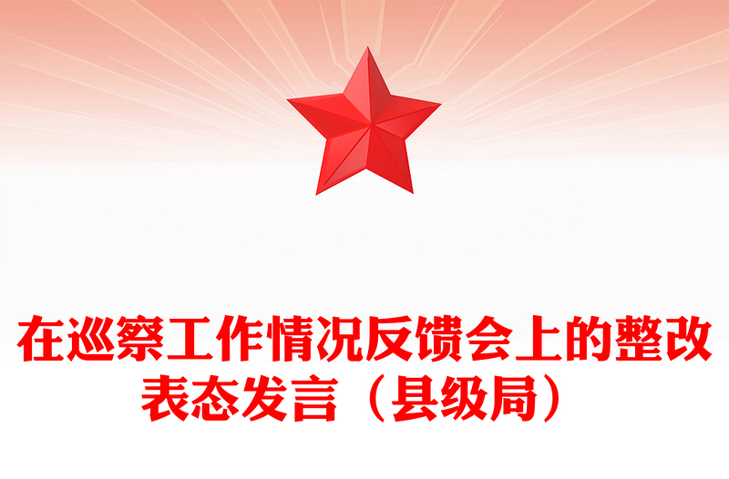在巡察工作情况反馈会上的整改表态发言（县级局）