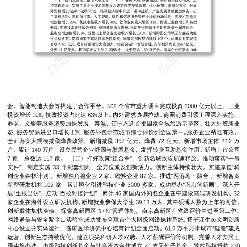 江苏省南京市委副书记、市长公开讲话文章汇编