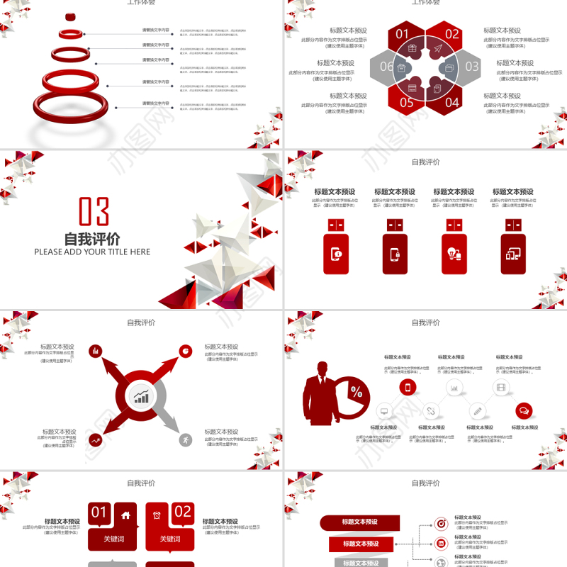 稳重大气工作总结转正述职报告PPT模板