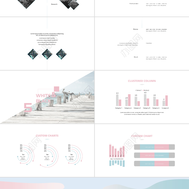 静谧蓝与蔷薇粉简约商业计划书创业计划书新品发布产品发布PPT