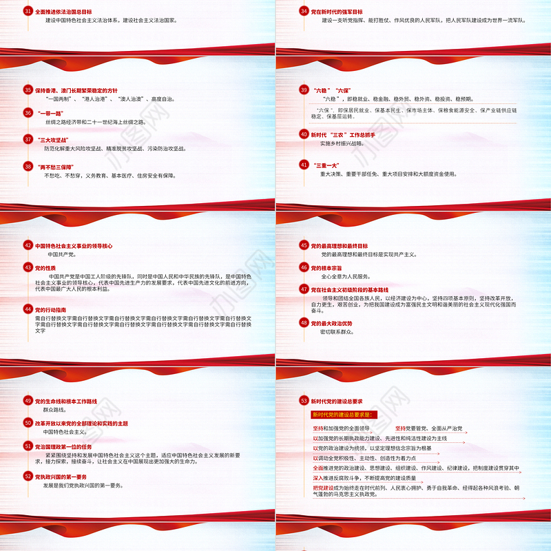 2021党员学习手册PPT党员基层党组织党务党建知识学习党课模板1