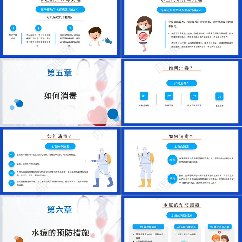2022水痘预防知识科普PPT简约清新医疗护理培训通用PPT模板