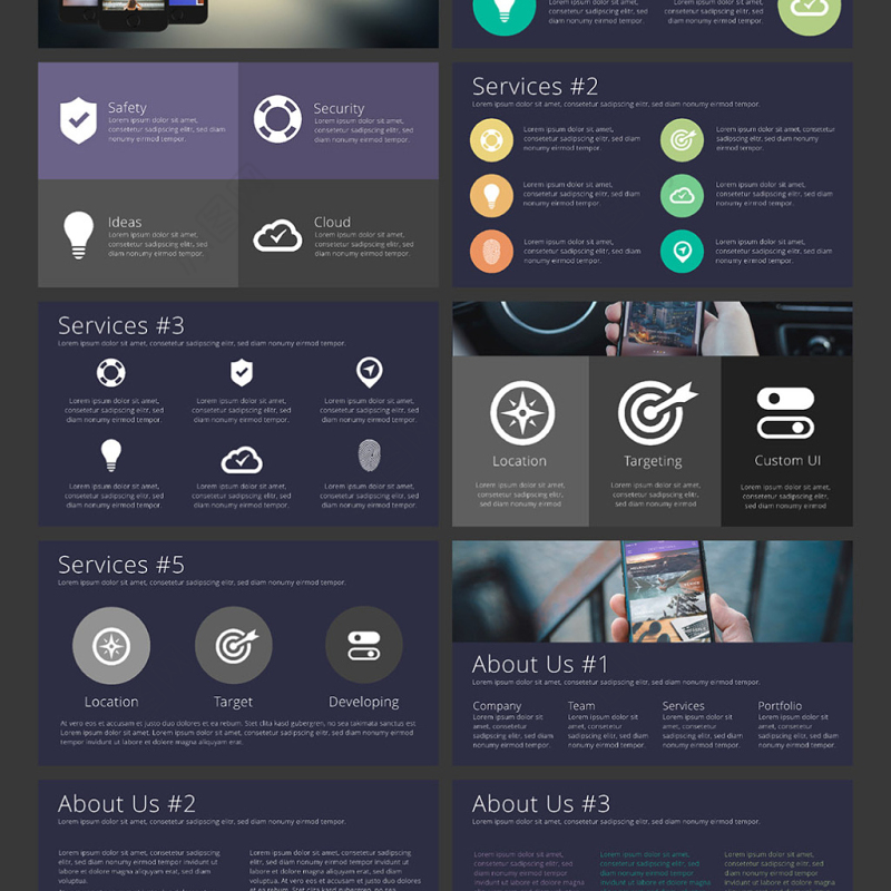 商业计划书APP展示keynote模板