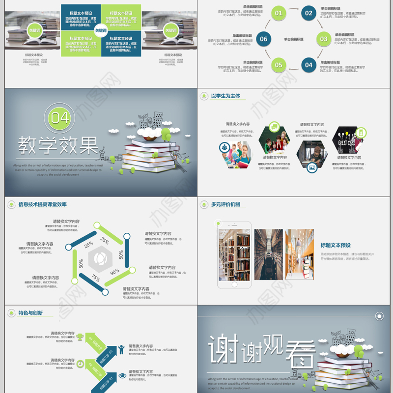 简约信息化教学设计说课PPT模板
