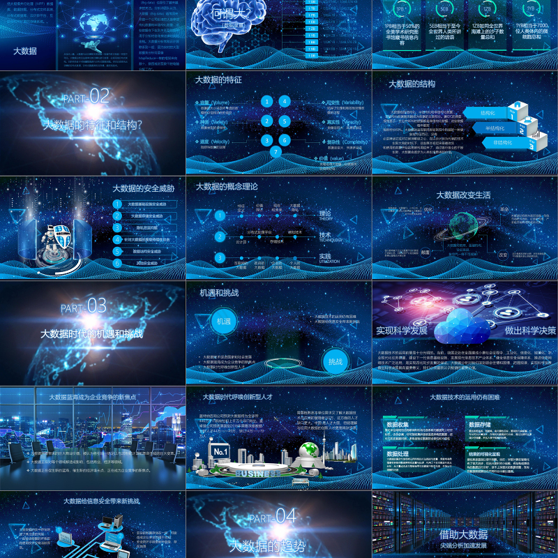 2019互联网大数据PPT模板