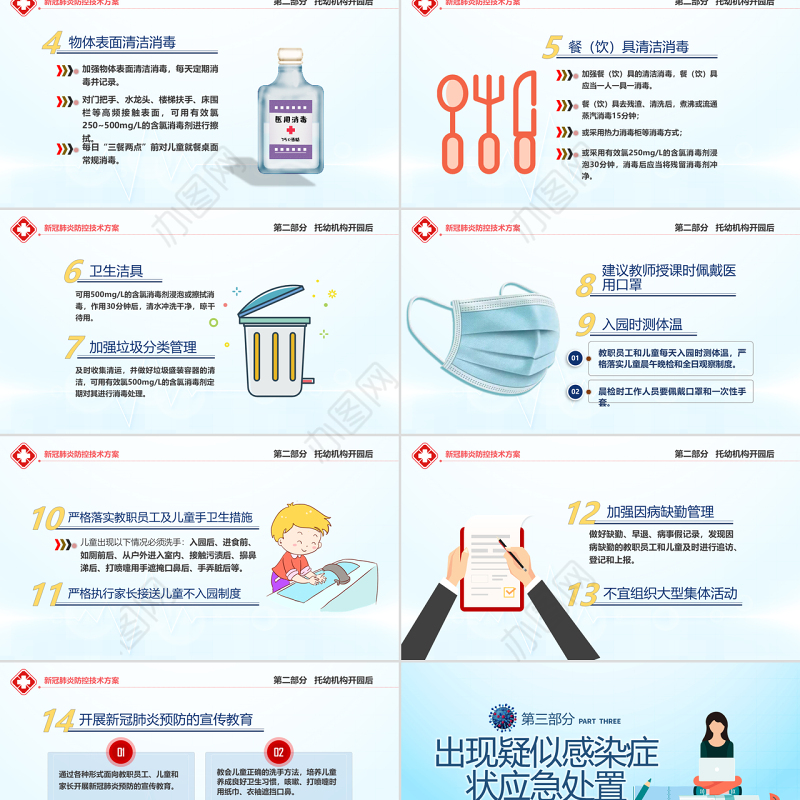 原创托幼机构新冠肺炎防控技术方案抗击疫情PPT