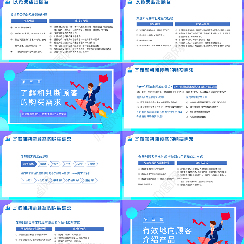 2022门店面销售技巧PPT简约风企业管理培训课件模板