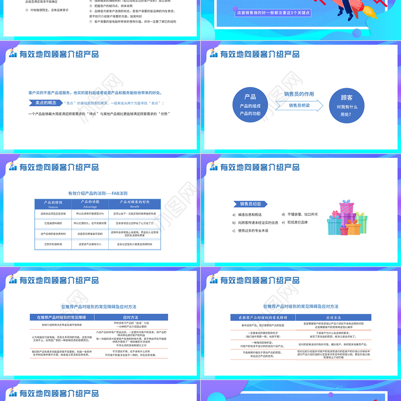 2022门店面销售技巧PPT简约风企业管理培训课件模板
