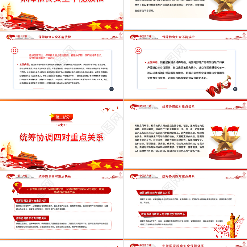 从维护国家安全高度保障粮食安全PPT党政风党员干部学习教育专题党课课件