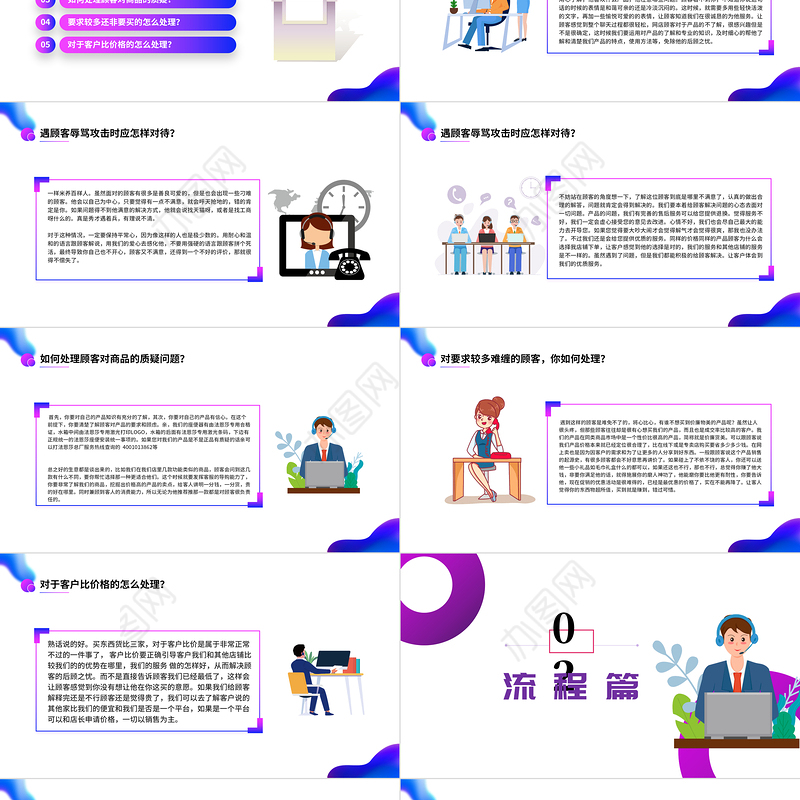 2022新手客服培训PPT卡通风618电商新手客服培训主题课件模板
