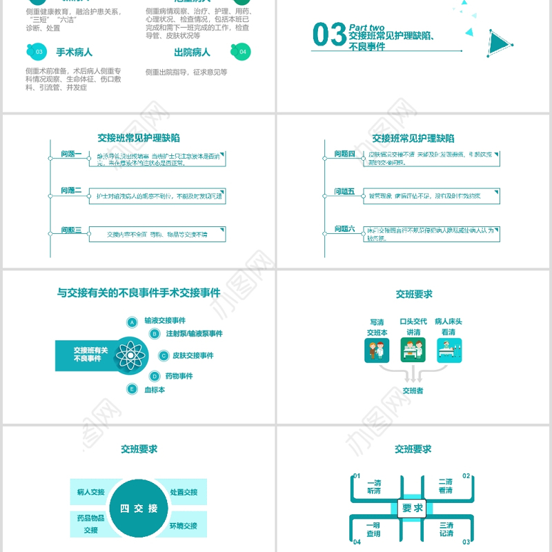 简约大气护理交接班制度PPT