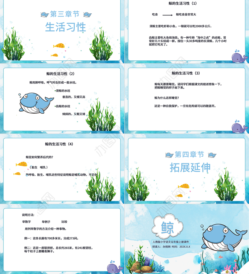 2022鲸PPT习作例文小学五年级语文上册部编人教版教学课件