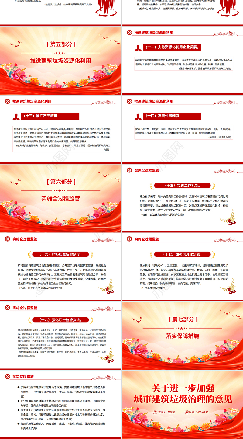 精品《关于进一步加强城市建筑垃圾治理的意见》PPT课件