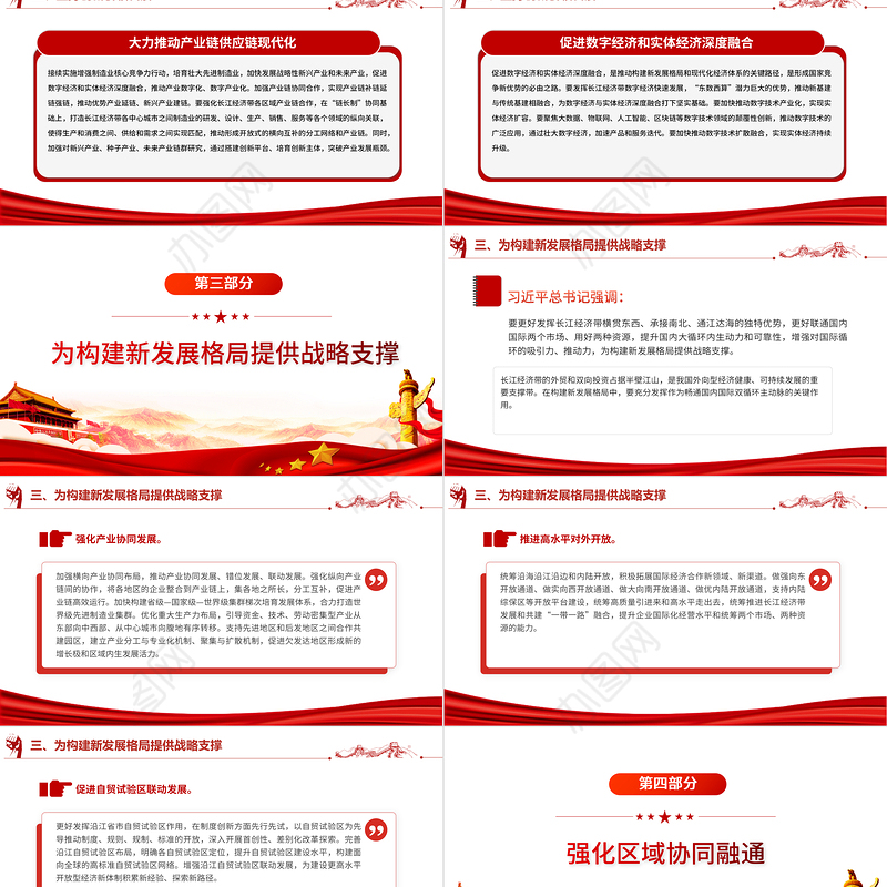 长江经济带PPT大气精美进一步推动长江经济带高质量发展专题课件