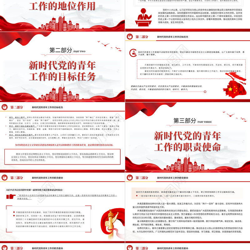 2023做好新时代党的青年工作的根本遵循PPT大气精美风党员干部学习教育专题党课课件