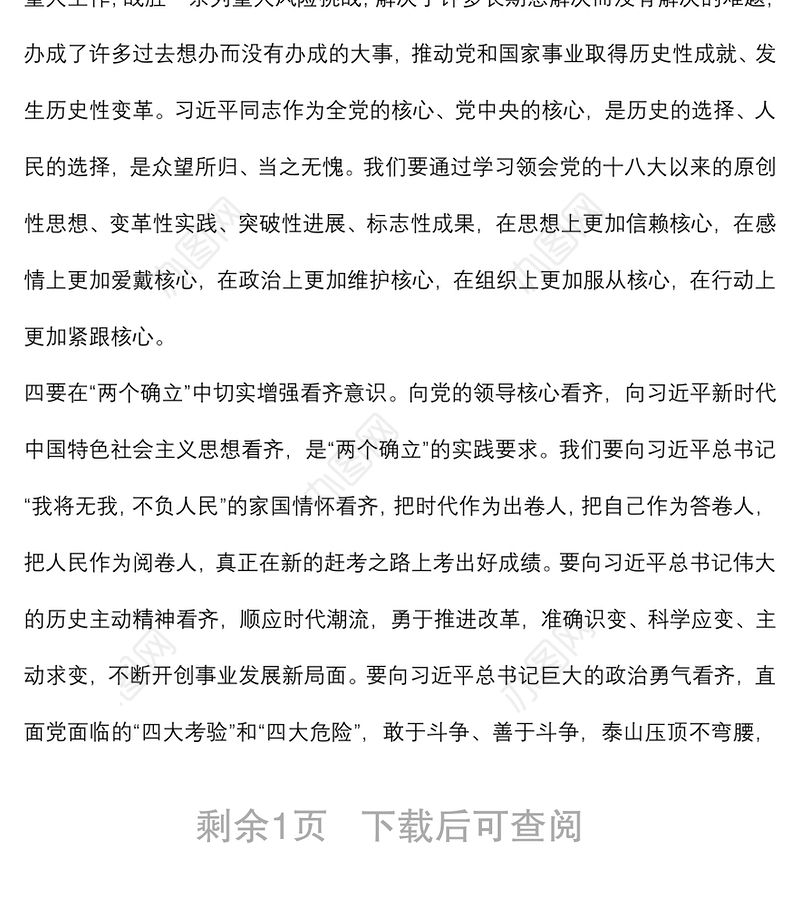 “两个确立”研讨发言