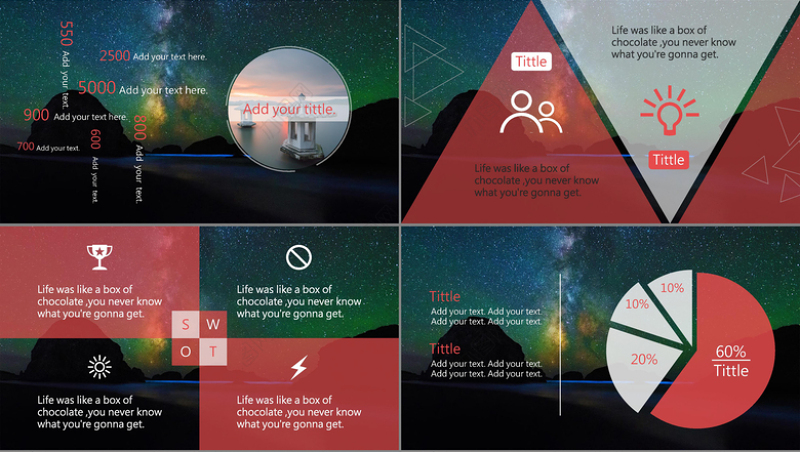 动感炫酷时尚商务通用PPT模板