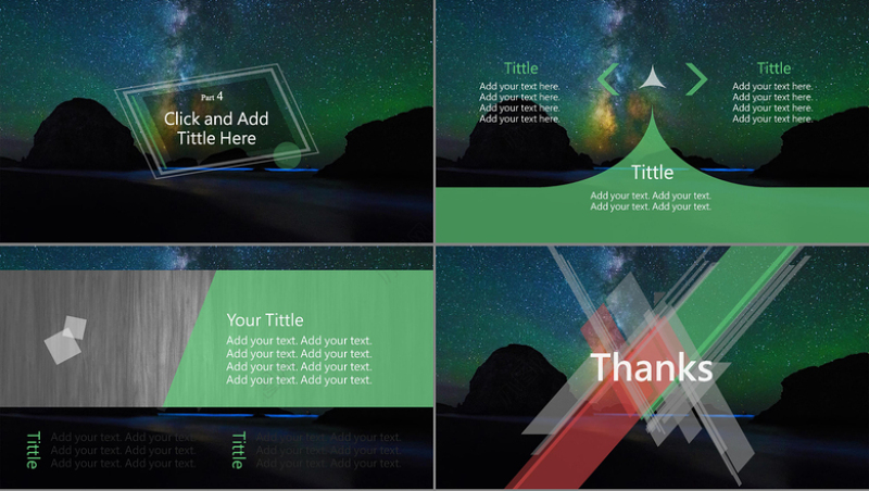 动感炫酷时尚商务通用PPT模板