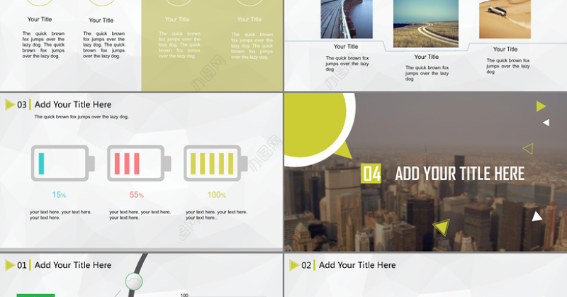 2017唯美城市风景年终汇报PPT模板