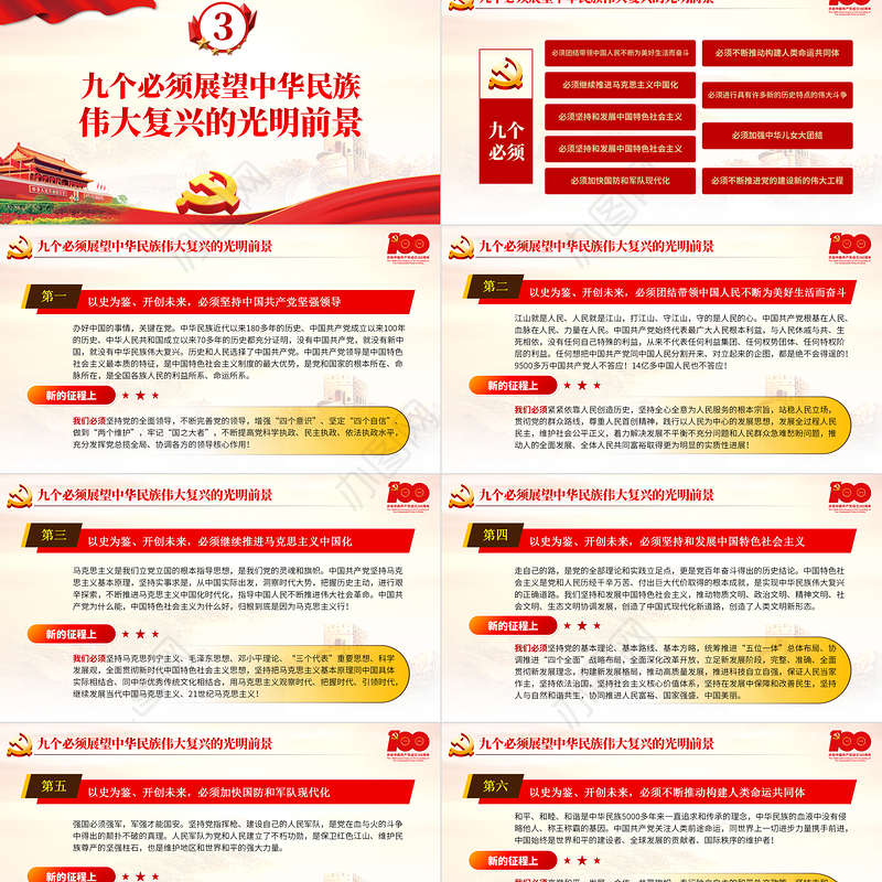 2021庆祝中国共产党成立100周年大会上的重要讲话精神PPT建党100周年专题党课课件