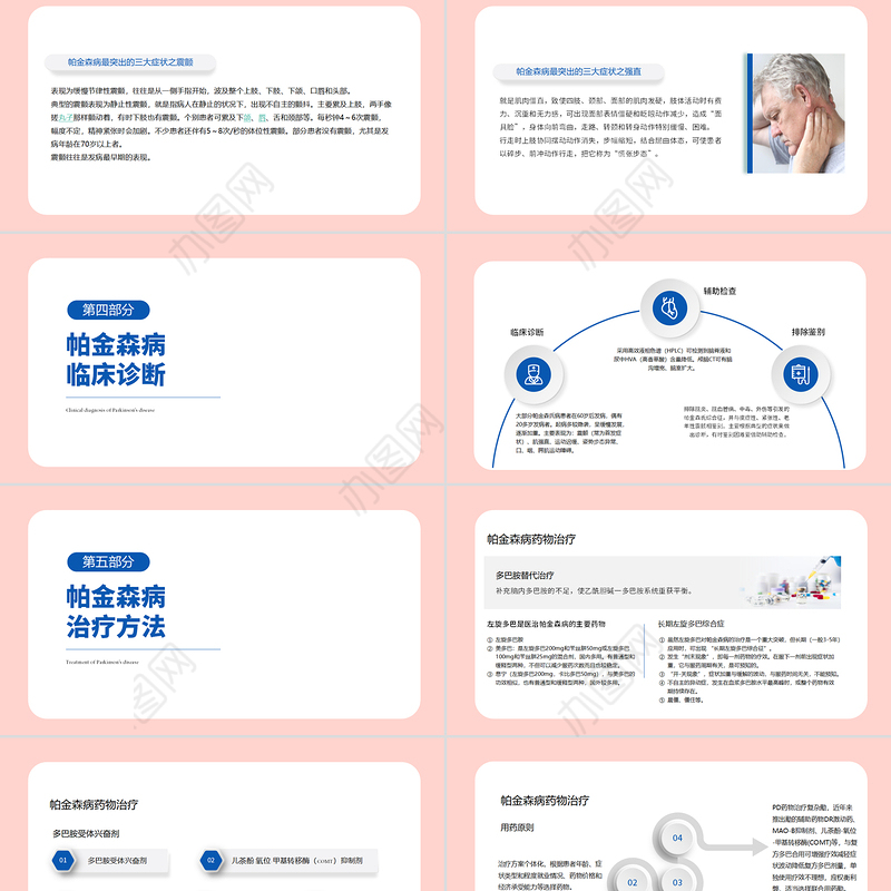 2022帕金森病护理查房PPT清新简约护理查房必备PPT
