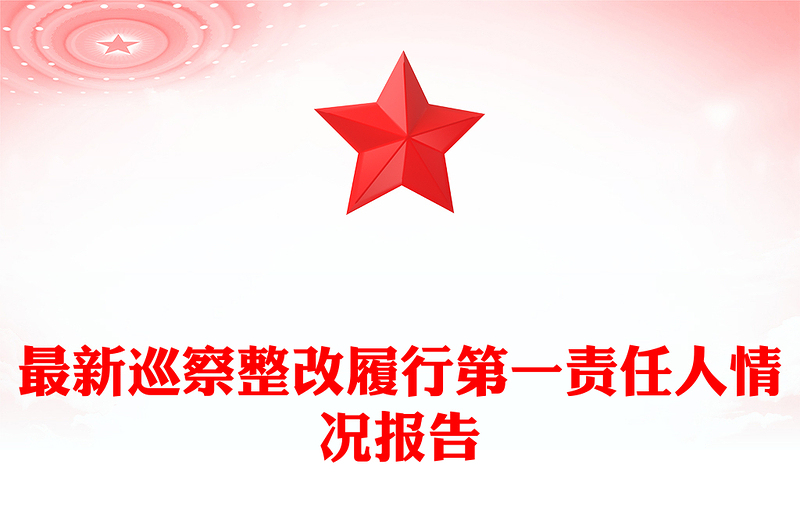 最新巡察整改履行第一责任人情况报告