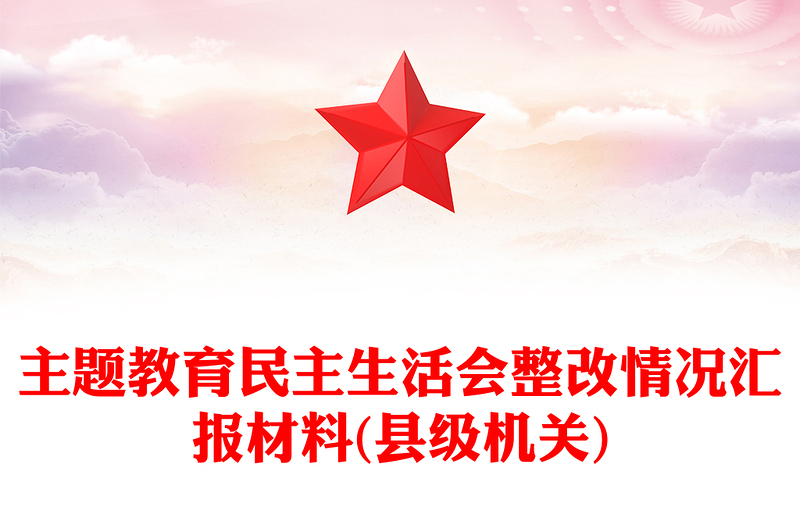 主题教育民主生活会整改情况汇报材料(县级机关)
