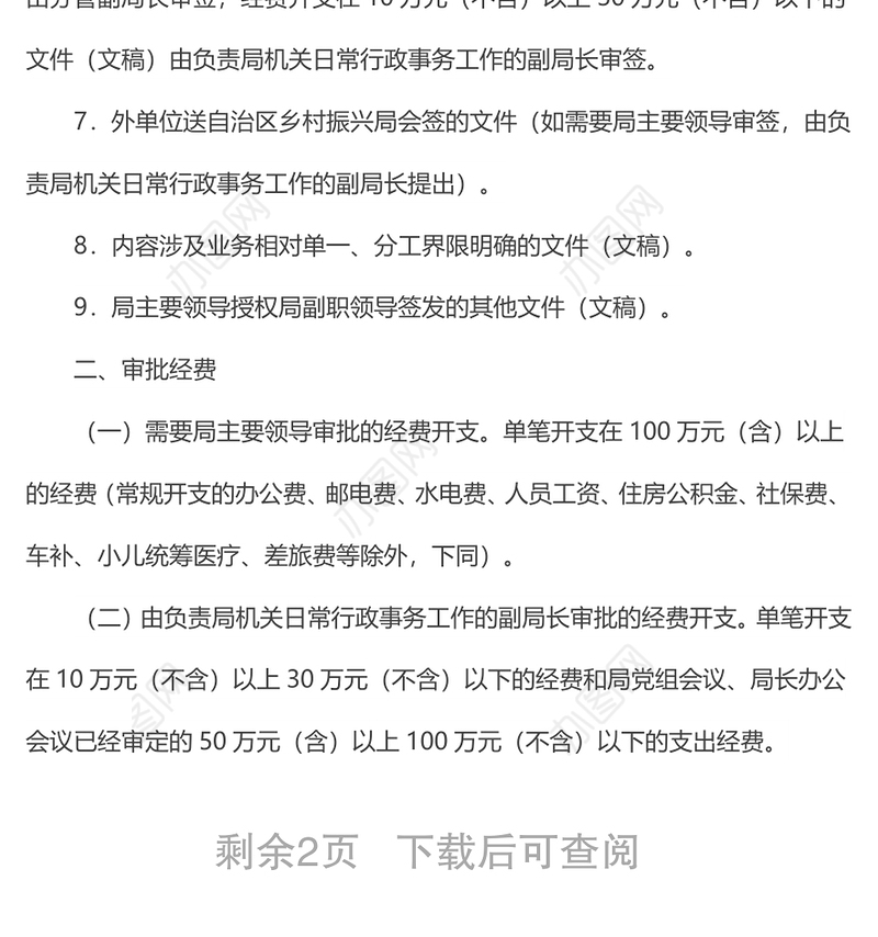 自治区乡村振兴局事项审批（审签、审阅）、请示、报告制度