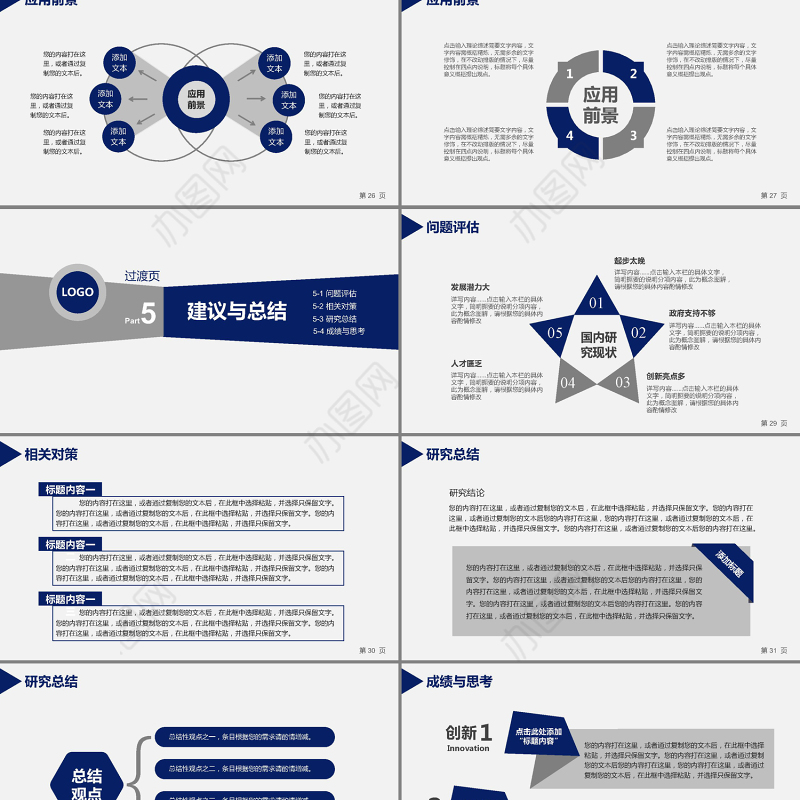 蓝色简洁环境工程专业毕业论文答辩PPT