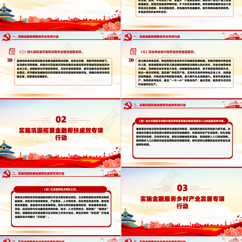 红色简洁学习运用“千万工程”经验加强金融支持乡村全面振兴PPT