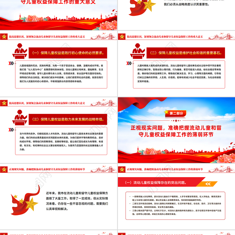 精美实用在全市流动儿童和留守儿童权益保障工作会议上的讲话PPT模板