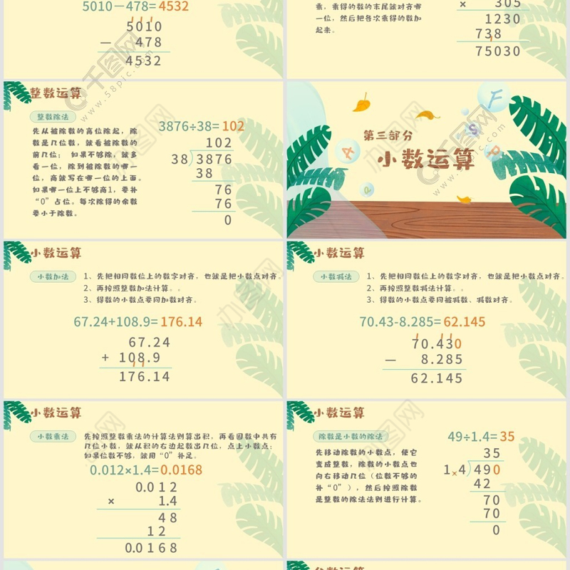 小学六年级数学数的运算PPT课件