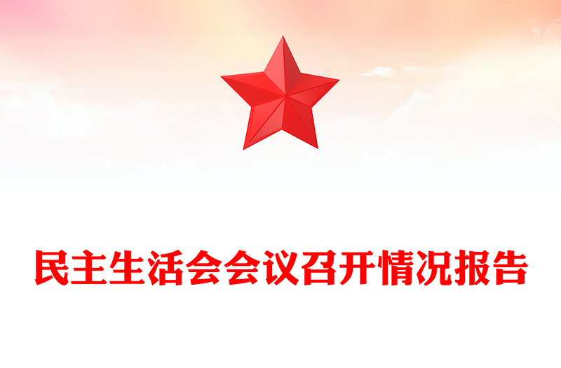 民主生活会会议召开情况报告