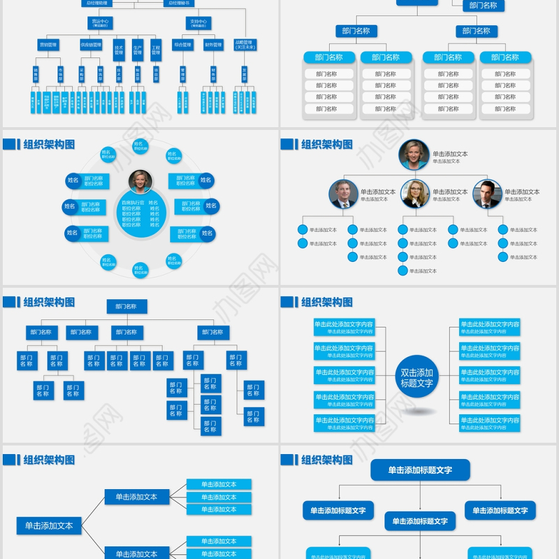 组织架构图PPT模板组织框架ppt