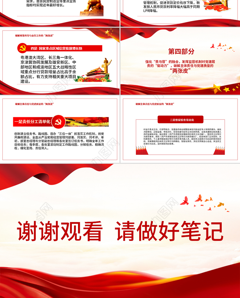 强化四种力破解两张皮全力促进党建和业务的深度融合党课PPT